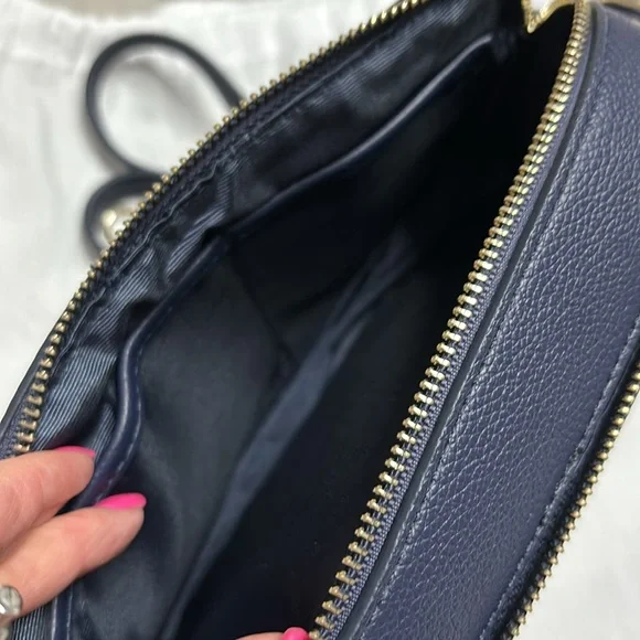 Draper James Gingham Crossbody Bag Navy/White - Picture 4 of 8